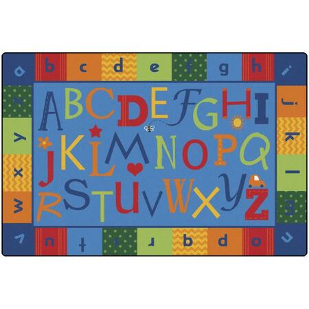 CARPETS FOR KIDS KIDSoft Alphabet Around Carpet, 6 x 9 ft. - Primary 1576122